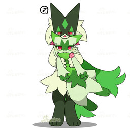 ambiguous_gender anthro black_claws blush carrying_another claws dipstick_ears duo ear_markings feet front_view fur gloves_(marking) green_body green_ears green_fur green_tail kemono leg_markings markings mask multicolored_ears musical_note musical_symbol narrowed_eyes open_mouth open_smile red_eyes simple_background size_difference smile socks_(marking) speech_bubble standing swaying symbol tail white_background white_claws tontaro nintendo pokemon felid feline floragato generation_9_pokemon mammal meowscarada pokemon_(species) 1:1 2d_animation animated frame_by_frame signature watermark