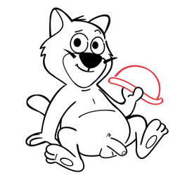 3_toes 4_fingers anthro balls biped facial_hair feet fingers flaccid genitals male mustache penis simple_background sitting smile solo toes white_background fabricationist around_the_world_with_willy_fog rigodon domestic_cat felid feline felis mammal 2026 hi_res