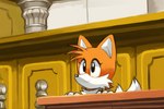 0503090_(artist) ace_attorney anthro canid canine capcom dipstick_tail eyelashes fox fur male mammal markings miles_prower multicolored_body multicolored_fur sega smile solo sonic_the_hedgehog_(series) tail tail_markings two_tone_body two_tone_fur unavailable_at_source