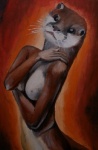 anthro breasts female nightmare_fuel nipples nude solo foxia mammal mustelid otter 2011 hi_res