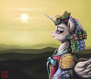 clothing cloud crown feathered_wings feathers female feral fur hair headgear horn jewelry landscape looking_at_viewer multicolored_hair outside purple_eyes royalty sky solo sun white_body white_feathers white_fur wings mrs1989 friendship_is_magic hasbro my_little_pony mythology princess_celestia_(mlp) equid equine mammal mythological_creature mythological_equine winged_unicorn 2014 hi_res