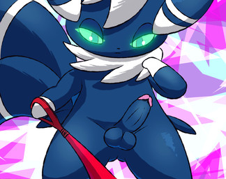 2_tails anthro balls biped black_nose blue_body blue_fur blue_tail butt butt_from_the_front dipstick_ears ear_markings erection fur genitals glans glistening glistening_eyes gloves_(marking) glowing glowing_eyes green_eyes green_sclera half-closed_eyes holding_leash holding_object humanoid_genitalia humanoid_penis leash leashed_viewer looking_at_viewer male male_anthro markings mismatched_genitalia mismatched_humanoid_penis mismatched_penis mouth_closed multi_tail multicolored_body multicolored_ears multicolored_fur narrowed_eyes neck_tuft nude nude_anthro nude_male penis pink_glans red_leash small_nose solo tail tail_markings tuft two_tone_body two_tone_fur white_balls white_body white_ear_tips white_fur white_markings white_penis mincheeto nintendo pokemon felid generation_6_pokemon mammal meowstic meowstic_(male) pokemon_(species) 2025 digital_media_(artwork) hi_res
