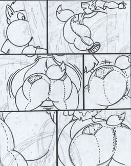 anthro belly big_belly big_butt bottomwear butt clothing denim denim_bottomwear denim_clothing female huge_belly inflation jeans liquid_inflation outside pants simple_background solo water_inflation white_background virus-20 wendy_wolf_(virus-20) canid canine canis mammal wolf 2020 comic sketch