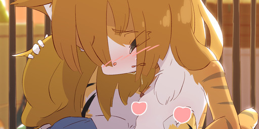 adult_on_young age_difference anthro anthro_on_anthro blush bodily_fluids breast_play breast_suck breasts censored_nipples duo eyes_closed female heart_censor heart_symbol loli male male/female older_anthro older_male saliva sucking young young_anthro younger_anthro younger_female aogitsune_jitto felid mammal pantherine tiger 2020 2:1 animated animated_png censored