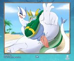 absurd_res aroused beach blush clitoris duo female female_penetrated feral generation_2_pokemon generation_5_pokemon genitals hand_on_leg hi_res interspecies kamikitsu legendary_pokemon lugia male male/female male_penetrating male_penetrating_female multi_genitalia multi_penetration multi_penis nintendo outside outside_sex palm_tree penetration penile penile_penetration penis penis_in_pussy plant pokemon pokemon_(species) reptile sand scalie seaside serperior sex spread_legs spreading stretched_pussy stretching tail tree tropical vaginal vaginal_penetration water
