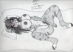 fangs female genitals masturbation pussy sabertooth_(anatomy) solo sorakinslayer teeth vaginal vaginal_masturbation unknown_artist felid mammal prehistoric_species saber-toothed_tiger