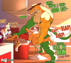 anal anal_orgasm anal_penetration anthro anthro_on_anthro anthro_penetrated anthro_penetrating anthro_penetrating_anthro balls balls_deep biceps big_balls big_penis blush bodily_fluids bottomless bottomless_male butt candy chess_piece clothed clothing cowboy_hat cum cum_in_ass cum_inside cum_pooling cum_request cumshot deltoids dessert dialogue dirty_talk duo_focus ejaculation erection excessive_cum excessive_genital_fluids explicitly_stated_consent food forearm_muscles french_kissing from_behind_position fur genital_fluids genitals gloves good_boy green_body group gummy_(food) hand_on_head hands-free handwear hat hat_only headgear headgear_only headwear headwear_only heart_eyes heart_symbol huge_balls huge_penis humanoid_genitalia humanoid_penis interspecies kissing larger_male looking_pleasured lying male male/male male_penetrated male_penetrating male_penetrating_male mostly_nude muscular muscular_anthro muscular_male nipples non-mammal_balls non-mammal_nipples on_back orgasm pecs penetration penile penile_penetration penis penis_in_ass profanity red_clothing red_shirt red_t-shirt red_topwear robe rough_sex sex shirt side_view size_difference smaller_male smaller_penetrated t-shirt tail text topwear trio white_clothing white_gloves white_handwear yellow_body yellow_fur kat2skate glitch_productions the_amazing_digital_circus gummigoo_(tadc) kinger_(tadc) scratch_(tadc) animate_inanimate bird_dog canid canine canis crocodilian domestic_dog food_creature golden_retriever gummy_creature hunting_dog living_candy living_chess_piece mammal reptile retriever scalie absurd_res english_text hi_res