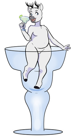 alcohol anthro beverage cocktail container cup food fruit fur glass hooves in_container in_cup lime male martini micro navel plant simple_background slightly_chubby solo white_background white_body white_fur ethriol mewles_verne deer mammal hi_res