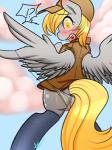 2013 anthro anthrofied anus azugarlic blonde_hair blush butt clothing cloud cutie_mark derpy_hooves_(mlp) equine female friendship_is_magic fur grey_fur hair hat horse mammal my_little_pony open_mouth outside panties pegasus pony pussy pussy_juice sky solo underwear wings yellow_eyes
Rating: Explicit
Score: 14
User: lemongrab
Date: February 26, 2014