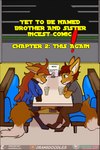 anthro brother_(lore) brother_and_sister_(lore) canid canine comic duo feet female foot_fetish foot_play footjob fox hi_res kamperkiller_(artist) male mammal public restaurant sex sibling_(lore) sister_(lore) twins_(lore) under_table_footjob