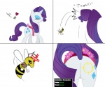 2013 6:5 arthropod bee blue_eyes blue_eyeshadow bsting butt cutie_mark duo english_text equid equine eyeshadow female feral friendship_is_magic fur hair hasbro heart_symbol horn hymenopteran insect makeup mammal my_little_pony mythological_creature mythological_equine mythology quadruped rarity_(mlp) tail text unicorn white_body white_fur