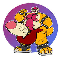 3_toes 4_fingers accessory anthro balls biceps big_balls big_nipples big_penis biped body_hair bulge chest_hair circle_background claws clothed clothing cock_ring eyewear facial_hair facial_piercing feet fingers footwear genitals glasses hair horn huge_balls huge_penis humanoid_genitalia humanoid_penis hyper hyper_balls hyper_genitalia hyper_penis jewelry looking_at_viewer male nipples nose_piercing overweight overweight_anthro overweight_male penis penis_accessory penis_jewelry piercing pink_nipples pink_tongue red_hair simple_background solo standing teeth thick_penis thick_thighs toe_claws toes tongue tongue_out topless underwear unsigned vein veiny_penis mreptyle mario_bros nintendo bowser koopa scalie 1:1 2019 hi_res