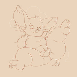 5_toes anthro anus belly blush blush_lines feet female genitals inner_ear_fluff lying navel nude on_back open_mouth pacifier pacifier_in_vulva raised_leg solo tail toddler toes tuft vulva young battler nintendo pokemon fennekin generation_6_pokemon pokemon_(species) 1:1 absurd_res hi_res monochrome