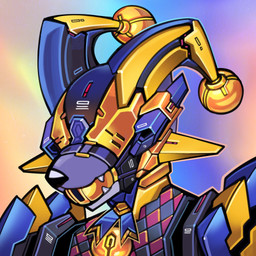 anthro armor ball_gag clothed clothed_anthro clothed_female clothing female fur gag gagged jester mask purple_body purple_fur science_fiction solo wearing_mask yellow_ball_gag jooshy marius_(fursona) mammal mustelid otter 1:1 hi_res
