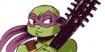 ambiguous_gender anthro clothing green_eyes holding_object holding_weapon kanabō kerchief mask shell simple_background solo weapon weapon_on_shoulder white_background inkyfrog teenage_mutant_ninja_turtles fan_character galileo_(inkyfrog) reptile scalie turtle 2019 2:1