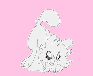 ambiguous_gender feral fur glamfur hair pink_background scene_haircut simple_background smile solo tail tail_motion tailwag white_body white_fur fr34kpet wynter_(fr34kpet) canid canine canis domestic_dog mammal 2d_animation aliasing animated animated_gif digital_media_(artwork) short_playtime