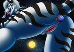 anal anthro destruction earth female fur fur_markings genitals looking_back macro markings moon planet planet_dwarfing planet_in_anus planet_insertion pussy size_difference size_play space star striped_body stripes sun tail teeth terra_macro tongue tongue_out furrypur felid mammal pantherine tiger 2021