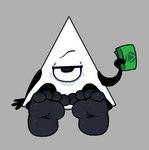 1_eye feet foot_focus humanoid_feet male money mouthless not_furry plantigrade simple_background solo triangular_body scary_lemon nuclear_throne yung_venuz alien eye_of_providence hi_res