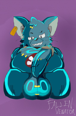 anthro big_penis genitals glistening glistening_body glistening_genitalia glistening_penis male overweight overweight_male patch_(marking) penis smile smirk solo fallenvenator mad_rat_dead nippon_ichi_software mad_rat_(mad_rat_dead) mammal murid murine rat rodent absurd_res hi_res