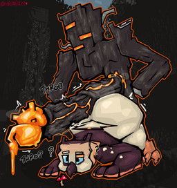 2_horns anthro beak big_butt big_penis biped blue_eyes bodily_fluids brown_beak brown_body brown_feathers butt confusion dripping duo feathers frottage frottage_in_ass genital_fluids genitals grey_body horn huge_penis humanoid_genitalia humanoid_penis imminent_sex leaking_precum looking_at_another male male/male male_anthro multi_eye multicolored_body multicolored_feathers nude nude_male orange_eyes penile penis penises_touching plant precum precum_drip precum_on_penis questionable_consent resin roots sex tail tail_feathers throb throbbing throbbing_penis vein veiny_penis white_body white_feathers wings wood velvetdraw microsoft minecraft mojang xbox_game_studios animal_humanoid avian avian_humanoid bird creaking_(minecraft) elemental_creature elemental_humanoid flora_fauna humanoid plant_humanoid wood_creature 2026 absurd_res detailed digital_drawing_(artwork) digital_media_(artwork) hi_res
