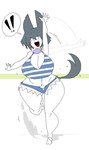 big_breasts blush breasts female gesture happy huge_breasts smile speech_bubble tail tail_motion tailwag waving waving_at_viewer wide_hips 4four44 simple_(4four44) canid canine canis jackal mammal 2023 digital_media_(artwork)