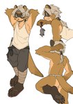 5_fingers anthro biped brown_body brown_fur clothed clothing countershade_face countershade_fur countershade_torso countershading duo feral fingers fur hair male solo tail milkybot mammal mouse murid murine rodent hi_res multiple_images