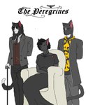 ace anthro caesarmeow classy count damien_peregrine domestic_cat edwardian english evelyn_peregrine family felid feline felis felix_peregrine female group hi_res lore magic_user male male/male mammal military nobles peregrines portrait romanian trio tuxedo_cat vampire vicomte victorian witch