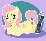 anal anal_penetration anus blush butt dildo feathered_wings feathers female feral genitals lube penetration puffy_anus pussy sex_toy solo wings yellow_body yellow_feathers yellow_wings alonelyopossum friendship_is_magic hasbro my_little_pony fluttershy_(mlp) equid equine horse mammal pony