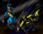 2010 alternate_color anthro blood breasts brother canine claws female fight jackal lucario lucy_(snowfyre) male mammal nintendo open_mouth pokémon red_eyes ruby_(snowfyre) shiny_pokemon sibling sister snowfyre spikes toe_claws video_games
Rating: Questionable
Score: -1
User: Finchmaster
Date: January 31, 2014