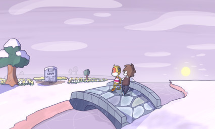 3_fingers anthro bent_arm black_bottomwear black_clothing black_eyes black_pants blue_clothing blue_footwear blue_shoes bottomless bottomless_anthro bottomless_male bottomwear bridge brown_body brown_clothing brown_fur brown_hair brown_tail brown_topwear brown_vest clothed clothed_anthro clothed_human clothed_male clothing cloud day duo featureless_crotch featureless_feet feet fingers flower footwear fully_clothed fully_clothed_human fully_clothed_male fur grey_nose hair leaning_on_wall light male male_anthro male_human mouth_closed outside pants pattern_clothing pattern_shirt pattern_tank_top pattern_topwear plant purple_sky river shirt shoes short_hair sky snow striped_clothing striped_shirt striped_tank_top striped_topwear stripes sun tail tan_body tan_skin tank_top text thin_eyebrows tombstone topwear tree vest water white_clothing white_flower white_shirt white_topwear winter yellow_flower cookieboy011 animal_crossing nintendo simon_(animal_crossing) villager_(animal_crossing) haplorhine human mammal monkey primate 2020 colored digital_drawing_(artwork) digital_media_(artwork) english_description english_text hi_res lighting shaded story story_in_description