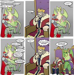 anthro armor big_breasts breasts chair clothing crossed_legs crown dialogue eyeliner eyewear female female_anthro footwear furniture glasses green_body group hair hand_on_butt hand_on_leg hand_on_thigh headgear high_heels holding_object holding_partner horn human_on_anthro humor husband_and_wife interspecies jewelry king knight larger_anthro larger_female lay_the_dragon makeup male male_human married_couple neckwear non-mammal_breasts princess profanity queen royalty shoes sitting size_difference smaller_human smaller_male speech_bubble tail talking_to_another text throne torn_clothing warrior wings aabramsart mythology dragon_princess_(aabramsart) dragon_queen_(aabramsart) dragon human mammal mythological_creature mythological_scalie scalie absurd_res alternate_version_at_source comic english_text hi_res watermark daughter_(lore) father_(lore) father_and_child_(lore) father_and_daughter_(lore) mother_(lore) mother_and_child_(lore) mother_and_daughter_(lore) parent_(lore) parent_and_child_(lore) parent_and_daughter_(lore)