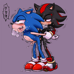 all_fours anal anal_orgasm anal_penetration anthro anthro_on_anthro anthro_penetrated anthro_penetrating anthro_penetrating_anthro arm_pull bent_over big_eyes big_head black_body black_fur blue_body blue_fur blush bodily_fluids breath chest_tuft clothing cum cum_while_penetrated cumshot doggystyle drooling duo ejaculation erection footwear from_behind_position fucked_silly fur genital_fluids genitals hair hands-free heart_symbol humanoid_genitalia humanoid_penis intraspecies looking_pleasured male male/male male_penetrated male_penetrating male_penetrating_male orgasm panting penetration penile penile_penetration penis penis_in_ass prison_guard_position saliva sex shoes side_mouth simple_background simultaneous_orgasms sweat toony tuft karlo sega sonic_the_hedgehog_(series) shadow_the_hedgehog sonic_the_hedgehog eulipotyphlan hedgehog mammal low_res