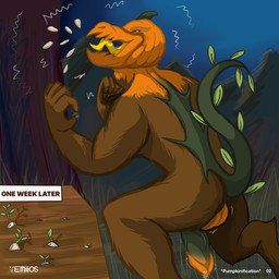 after_merge after_transformation anthro aroused balls big_balls big_penis brown_body brown_fur corruption food for_a_head forced forced_transformation forest forest_background fruit fur genital_transformation genitals looking_at_viewer male mental_changes merge_transformation merging mind_break mind_control muscular muscular_anthro muscular_male nature nature_background night orange_body orange_fur parasite penis personality_change plant possession pumpkin pumpkin_head reproduction seed snout sprout_(plant) tail text thick_penis time_skip tongue transformation tree unusual_anatomy unusual_balls unusual_genitalia vein veiny_penis vine_tail vines yelling yellow_tongue emilios mythology weretober canid canine elemental_creature flora_fauna living_pumpkin mammal mythological_canine mythological_creature object_head werecanid werecanine werecreature werewolf 1:1 2025 absurd_res english_text hi_res