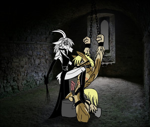 bdsm chain dark dominant dominant_female duo female forced rape sex setmann123 bovid caprine equid equine goat horse mammal