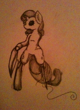 ambiguous_gender creepy cutie_mark dark diamonds_(suit) grimdark horn scary solo suit_symbol jackalopedewey friendship_is_magic hasbro my_little_pony mythology rarity_(mlp) equid equine mammal mythological_creature mythological_equine unicorn 2013 monochrome