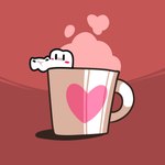 anthro beverage black_eyes blush container cup front_view heart_symbol looking_outside male mug scales solo steam white_body white_nose white_scales datbx datbx_(datbx) alligator alligatorid crocodilian reptile scalie 1:1 2019 absurd_res digital_media_(artwork) hi_res