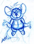 anthro big_breasts bottomwear breasts buckteeth clothed clothing female hair markings mole_(marking) solo teeth topwear dutch_(artist) misty_the_mouse misty_(dutch) mammal mouse murid murine rodent 2013 artist_name sketch traditional_media_(artwork)