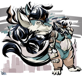 accessory anthro blue_body blue_fur blue_hair city city_background clothing female fur gaming hair headband looking_at_viewer male military military_uniform obese obese_female overweight overweight_female overweight_male serious serious_face simple_background slightly_chubby slightly_chubby_male solo tail uniform fatty-sashimi konami metal_gear mythology donut_(chaoswaffle) dragon furred_dragon furred_scalie mythological_creature mythological_scalie scalie 2026 digital_media_(artwork) hi_res