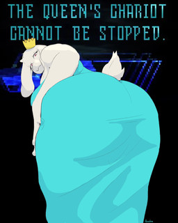 anthro big_breasts big_butt breasts butt clothing crown dress female fur headgear horn huge_breasts huge_butt huge_thighs looking_at_viewer looking_back looking_back_at_viewer mature_anthro mature_female overweight overweight_anthro overweight_female solo tail thick_thighs white_body white_fur white_tail wide_hips anselme deltarune undertale_(series) toriel boss_monster_(undertale) bovid caprine goat mammal 2026 4:5 absurd_res alternate_version_at_source hi_res