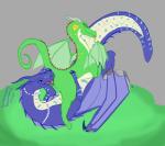 3_toes 69_position big_tail blue_body blue_eyes blue_scales claws cunnilingus duo feet female female/female female_on_bottom female_on_top feral feral_on_bottom feral_on_feral feral_on_top forked_tongue frill_(anatomy) gem genitals green_background green_body green_eyes green_pussy green_scales grey_background intraspecies jewelry looking_at_another looking_at_partner looking_back lying membrane_(anatomy) membranous_wings necklace on_back on_bottom on_top open_mouth oral pearl_(gem) pearl_necklace pussy scales sex simple_background tail tan_body tan_scales toes tongue tongue_out translucent translucent_wings vaginal wings thorthelizardgod mythology wings_of_fire glory_(wof) tsunami_(wof) dragon mythological_creature mythological_scalie rainwing_(wof) scalie seawing_(wof) adopted_(lore) adoptive_sibling_(lore) adoptive_sister_(lore) adoptive_sisters_(lore) pseudo_incest_(lore)