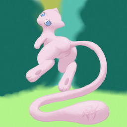 anthro anus butt chibi female genitals long_tail paws solo tail vulva kumachi nintendo pokemon pokemon_tcg_pocket domestic_cat felid feline felis generation_1_pokemon legendary_pokemon mammal mew_(pokemon) pokemon_(species) 1:1 absurd_res hi_res sketch