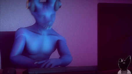 5_fingers anthro blue_body computer_mouse electronics fangs fingers front_view headphones keyboard male monitor music nude sitting solo teeth twitchyanimation gin_(twitchyanimation) bat mammal 16:9 2020 3d_(artwork) 3d_animation animated digital_media_(artwork) hi_res high_framerate loop short_playtime sound video watermark widescreen