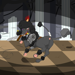 anus armor balls bodily_fluids candle detailed_background eyeliner eyeshadow fantasy feral fleur-de-lis furgonomic_piercing furgonomics genitals makeup male melee_weapon one_eye_closed one_leg_on_ground pawpads piercing pink_pawpads puffy_anus quadruped saggy_balls solo sweat sword tail tail_wraps weapon wraps perpetuate303 soot_(perpetuate303) canid canine canis domestic_dog mammal poodle 1:1 absurd_res colored hi_res