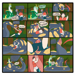 border female female_pred feral feral_pred human_prey larger_female larger_feral larger_pred male male_prey oral_vore size_difference smaller_human smaller_male text vore white_border poisonsneksoffie nintendo pokemon pokemon_trainer generation_3_pokemon generation_5_pokemon human mammal pokemon_(species) reptile scalie serperior seviper snake 1:1 absurd_res comic english_text hi_res