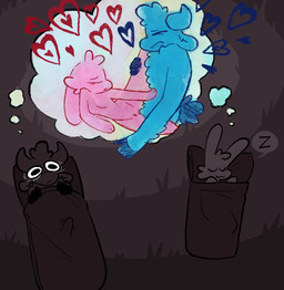 anthro bite biting_lip biting_own_lip comic_panel dream duo erection erection_under_blanket fantasizing female female_penetrated male male/female male_penetrating male_penetrating_female nude nude_female nude_male penetration self_bite sex sleeping sleeping_bag vaginal vaginal_penetration vanilla_candy unicorn_blood_(comic) saffron_(unicorn_blood) tulip_(unicorn_blood) bovid caprine lagomorph mammal sheep hi_res