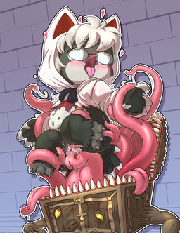 ahegao anthro beak blush bodily_fluids clitoris clothed clothing ejaculation eyewear facial_markings female forced genital_fluids genitals glasses hair head_markings looking_pleasured markings open_mouth oral orgasm penetration rape robe sex simple_background solo_focus tail teeth tentacle_penetration tentacle_rape tentacle_sex tentacles tongue tongue_out vaginal vaginal_fluids vaginal_penetration vaginal_squirting vulva young young_anthro young_female lkiws final_fantasy square_enix fukiyo_(pokeandpenetrate) mage_(final_fantasy) white_mage_(final_fantasy) avian bird mimic mimic_chest owl digital_media_(artwork) hi_res