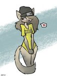 2021 aardwolf anthro beanie black_beanie black_clothing black_hat black_headwear blush chloe_xoe_uzbekistan clothed clothing covering covering_crotch digital_media_(artwork) english_text female fur fur_tuft grey_body grey_eyes grey_fur grey_hair hair hat headgear headwear heart_symbol hiding_pussy hip_tuft holding_clothing holding_object holding_shirt holding_topwear hyena inner_ear_fluff mammal morgan's_skate_club multicolored_body multicolored_fur no_underwear open_mouth pantsless partially_clothed shirt signature simple_background slim solo spacedimsum speech_bubble striped_body striped_fur stripes tail text topwear tuft yellow_clothing yellow_shirt yellow_topwear