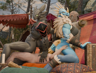 anal anal_penetration anthro anthro_penetrated bisexual butt clothed clothing facesitting female group human_on_anthro human_penetrating human_penetrating_anthro interspecies larger_penetrated male male/female male/male outside partially_clothed penetration sex sitting sitting_on_another size_difference tail trio spiders_(artist) dreamworks european_mythology how_to_train_your_dragon mythology stormfly toothless deadly_nadder dragon fury_(httyd) human mammal mythological_creature mythological_scalie night_fury scalie western_dragon 3d_(artwork) digital_media_(artwork) hi_res