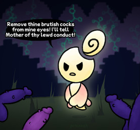 annoyed balls circumcised covering covering_self dialogue erection female floating frown genitals group humanoid_genitalia humanoid_penis imminent_gangbang imminent_rape imminent_sex male male/female penis shakespearean solo_focus speech_bubble text warts young young_female pincoosh mario_bros nintendo paper_mario luvbi humanoid nimbi artist_name digital_media_(artwork) hi_res