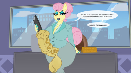 animal_genitalia animal_penis anthro big_breasts breasts curvy_figure equine_genitalia equine_penis eyeshadow genitals gynomorph hourglass_figure huge_breasts intersex makeup penis solo speech_bubble text thick_thighs waffletops wings kyrie_eleison friendship_is_magic hasbro my_little_pony mythology fluttershy_(mlp) severeshy equid equine mammal mythological_creature mythological_equine pegasus 16:9 english_text hi_res widescreen
